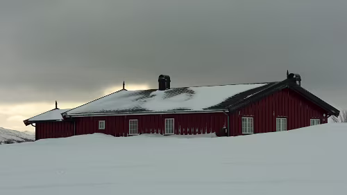 Geilo – Larvik – – Hirtshals – Aarhus Ziemlich eingeschneit.
