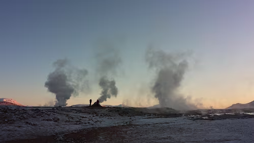 Námafjall, Hverir Brodel, zisch, fauch.