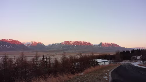 Mývatn – Varmahlíð Ausblicke von meiner Unterkunft in Varmahlíð.