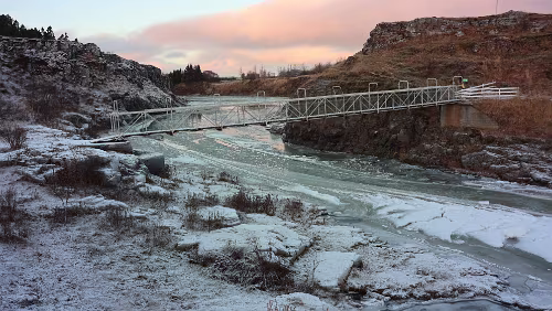 Varmahlíð – Reykjavík Die alte Brücke.