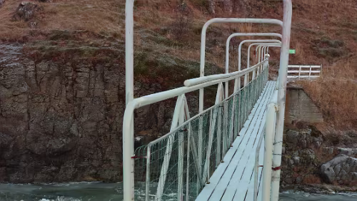 Varmahlíð – Reykjavík Die alte Brücke aus der Nähe.