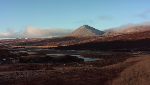 Varmahlíð – Reykjavík Sieht ein wenig aus wie der Mont Blanc.