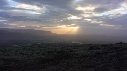 Reykjavík – Vík í Mýrdal Blick auf Hveragerði.