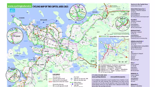 Karte Cycling Map Of The Capital Area 2023