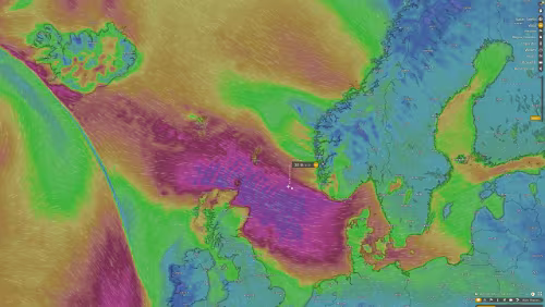 Wettervorhersage Keine Ahnung wo genau die Route zwischen Hirtshals und Tórshavn verläuft aber mit Sicherheit da wo es hier auf der Aufnahme richtig zur Sache ging.