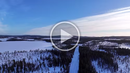 Östersund – Jokkmokk Haltestelle Fiandberg der Inlandsbanan.