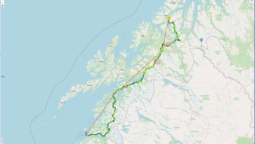 Tromsø – Skarberget – – Bognes – Bodø Die Realität