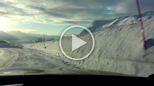 Tromsø – Skarberget – – Bognes – Bodø Auf der [E6].