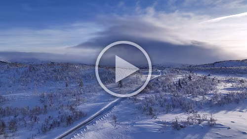 Lillehammer – Haukeli Flug an der [9] entlang.