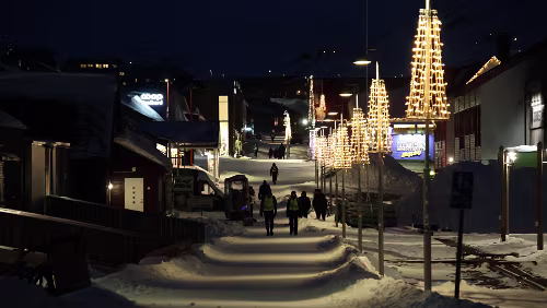 Longyearbyen Die Fußgängerzone von Longyearbyen.