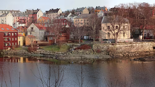 Trondheim Rund um die „Nidelva“. Panorama