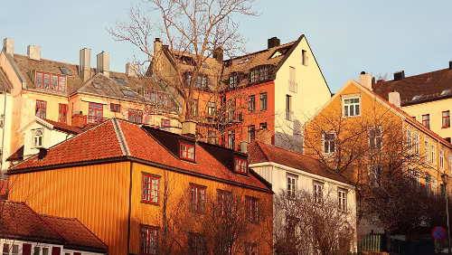 Trondheim Unterwegs in „Bakklandet“.