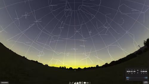 Sternenhimmel am… 29.01.2025 in Longyearbyen.