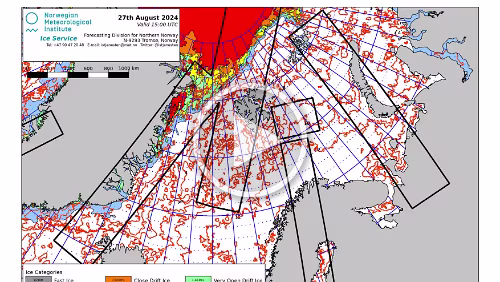 Eiskarten Eiskarten als Video, die Gesamtübersicht , Quelle: Norwegian Ice Service - MET Norway
