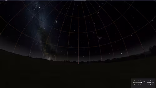 Sternenhimmel am… 24.11.2025 in Longyearbyen.