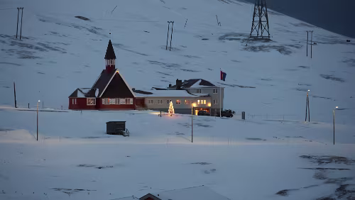 Longyearbyen „ Svalbard kirke “.