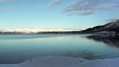 Nordkjosbotn – Skarberget – – Bognes – Bodø Kurz vor „ Ballangen “. Panorama