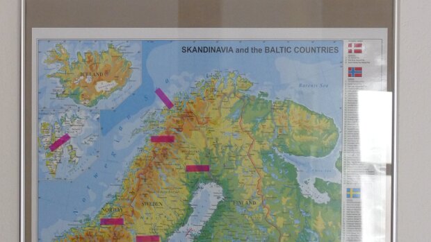 26.07.2020 | Scandinavia and Baltics Map physically 67 x 86cm