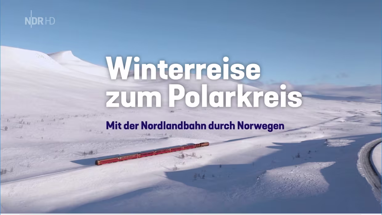 27.12.2019 NDR | NDR - Winterreise zum Polarkreis Winterreise zum Polarkreis Mit der Nordlandbahn durch Norwegen Freitag, 27. Dezember 2019, 20:15 bis 21:45 Uhr Die...