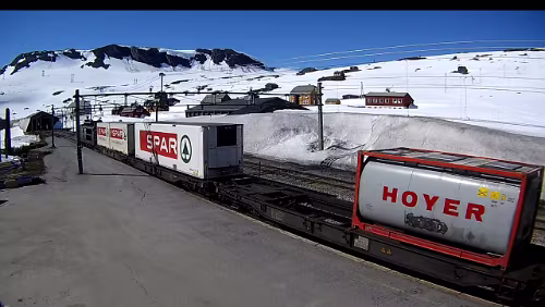 Finse Ein Güterzug aus Richtung Oslo