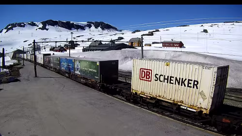 Finse Ein Güterzug aus Richtung Oslo