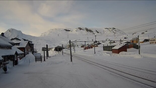 Dezember Bilder von der WebCam Finse stasjon .