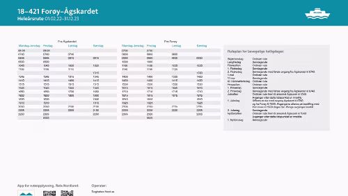 18-421 Forøy-Ågskardet Heleårsrute 01.02.22-31.12.23 18-421 Forøy-Ågskardet Heleårsrute 01.02.22-31.12.23