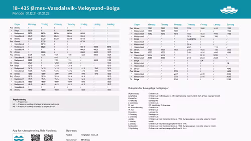 18-435 Ørnes-Vassdalsvik-Meløysund-Bolga Periode 01.12.21-31.01.23 18-435 Ørnes-Vassdalsvik-Meløysund-Bolga Periode 01.12.21-31.01.23