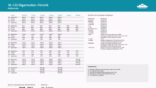 18-723 Digermulen-Finnvik Helårsrute 18-723 Digermulen-Finnvik Helårsrute