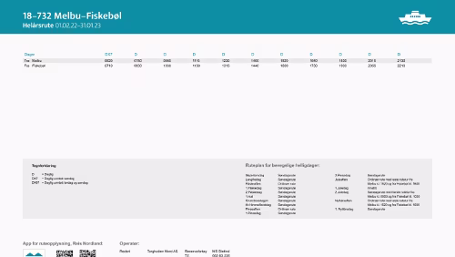 18-732 Melbu-Fiskebøl Helårsrute 01.02.2022-31.01.2023 18-732 Melbu-Fiskebøl Helårsrute 01.02.2022-31.01.2023