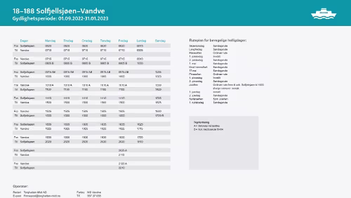 18-188 Solfjellsjøen-Vandve 01.09.2022-31.01.2023 18-188 Solfjellsjøen-Vandve 01.09.2022-31.01.2023