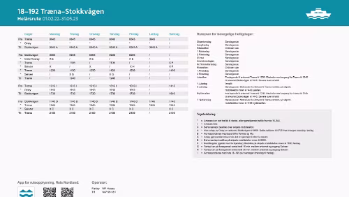 18-192 Træna-Stokkvågen Helårsrute 01.02.2022-31.05.2023 18-192 Træna-Stokkvågen Helårsrute 01.02.2022-31.05.2023