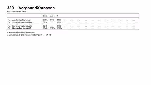 Hurtigbåt - 330 VargsundXpressen Hurtigbåt - 330 VargsundXpressen