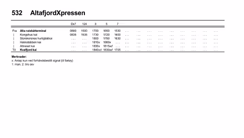 Hurtigbåt - 532 AltafjordXpressen Hurtigbåt - 532 AltafjordXpressen