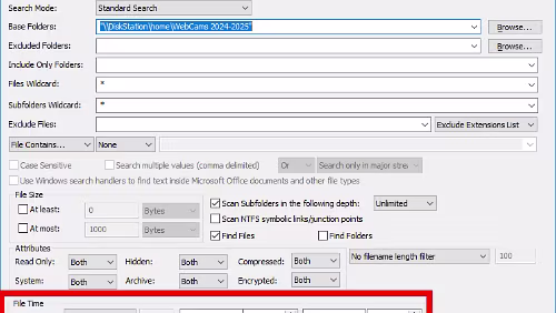 SearchMyFiles Überflüssige Bilder mit SearchMyFiles löschen.