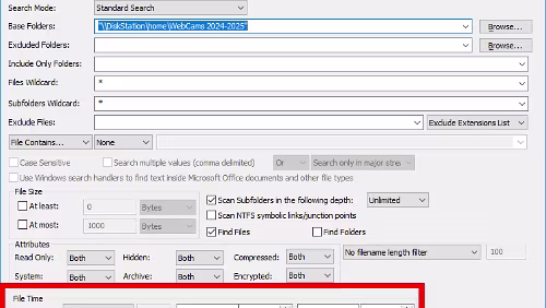 SearchMyFiles Überflüssige Bilder mit SearchMyFiles löschen.